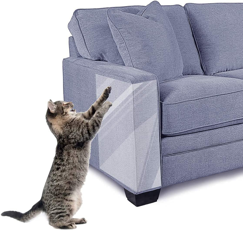 FOCUSPET Furniture Protectors from Cats, Cat Scratch Deterrent Sheet | Double-Sided Training Tape an-ti Pet Scratch for Couch Furniture Protector 6Pcs/10Pcs, 17"x12"+17"x10" Animals & Pet Supplies > Pet Supplies > Cat Supplies > Cat Beds FOCUSPET 6 Pcs  