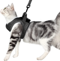 Cohtsoki Cat Harness and Leash, Prevent Escape Proof Cat Leashes, for Cat Walking Harness Harness Large, Medium and Small Type Cat Walk-in Adjustable Cat Vest Strap (Grey, S (Chest: 9 - 11")) Animals & Pet Supplies > Pet Supplies > Cat Supplies > Cat Apparel COHTSOKI Grey S (Chest: 9 - 11") 