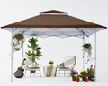 COOSHADE 13x13Ft Pop Up Canopy Tent Instant Folding Shelter 169 Square Feet Large Outdoor Sun Protection Shade(Coffee) Home & Garden > Lawn & Garden > Outdoor Living > Outdoor Structures > Canopies & Gazebos COOSHADE Coffee 13x13 