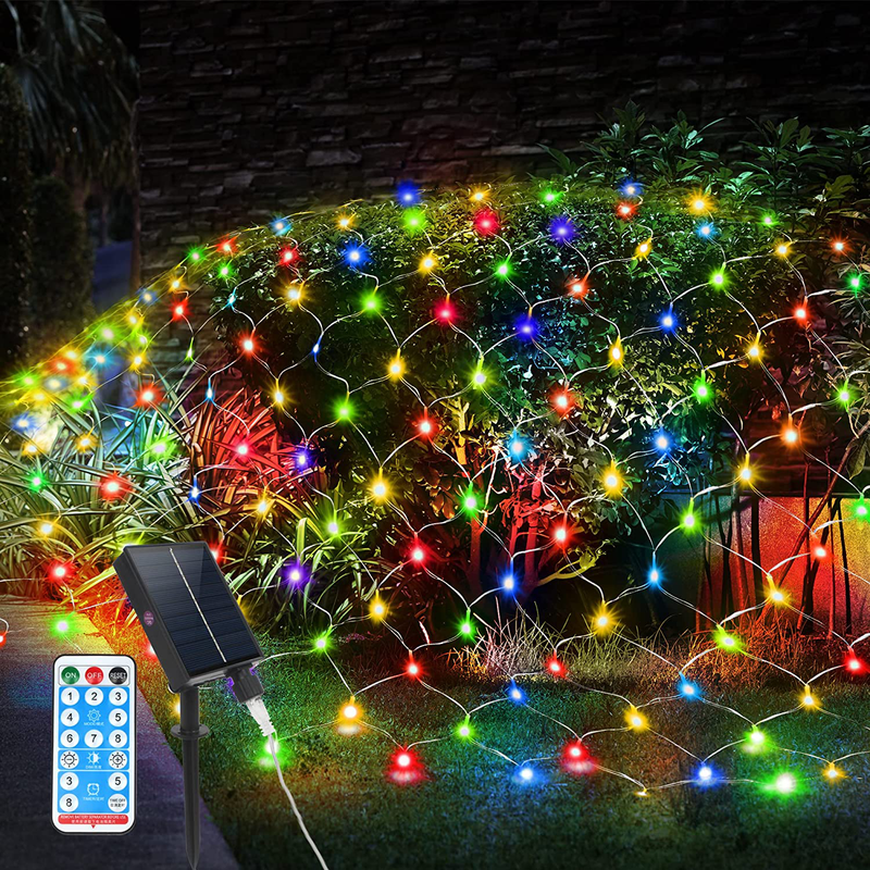 PLASUPPY Net Lights 360 LED Christmas Outdoor Mesh Lights, 12ft x 5ft Net String Lights with Remote and 8 Modes Waterproof for Halloween Yard,Xmas, Bushes, Wedding Decorations (Multi-Colored) Home & Garden > Decor > Seasonal & Holiday Decorations& Garden > Decor > Seasonal & Holiday Decorations PLASUPPY Multicolor  