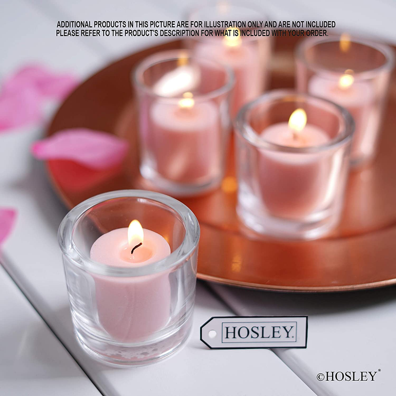 Hosley Set of 6 Clear Chunky Thick Glass Votive/Tealight (Wax or LED) Candle Holders- 2.4" High. Ideal Gift for Weddings, Parties, Spa, Aromatherapy, Bridal Setting, Bulk Buy O4 Home & Garden > Decor > Home Fragrance Accessories > Candle Holders HG Global   
