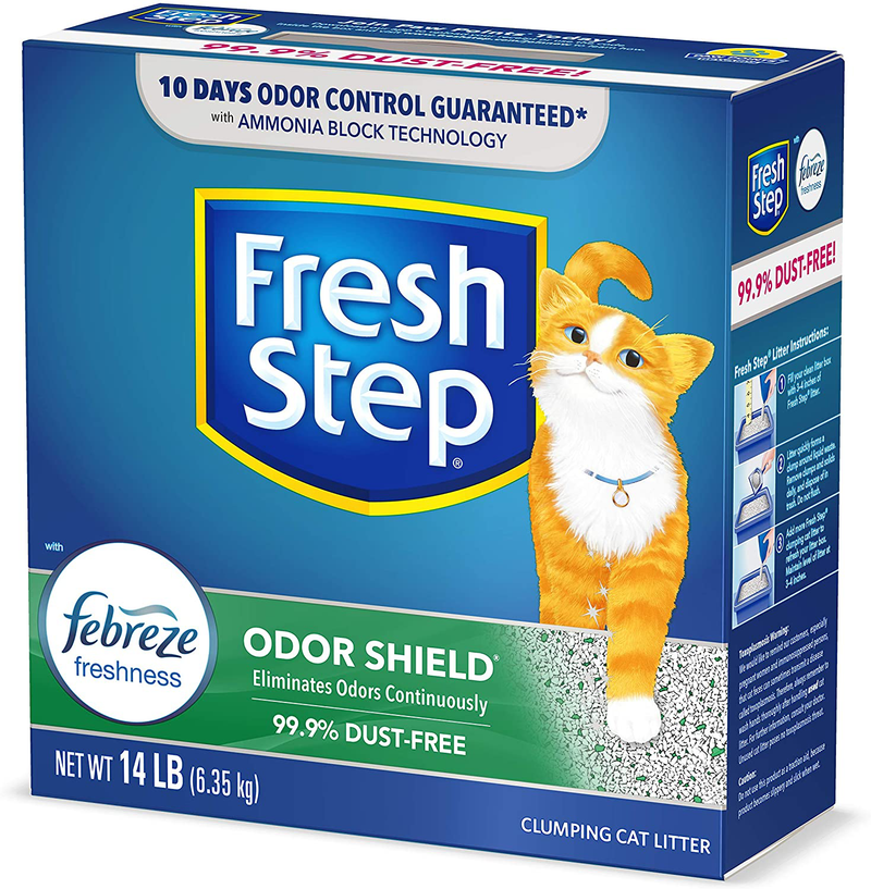 Fresh Step Scented Litter with The Power of Febreze, Clumping Cat Litter Animals & Pet Supplies > Pet Supplies > Cat Supplies > Cat Litter Fresh Step Odor Shield 14 lb 