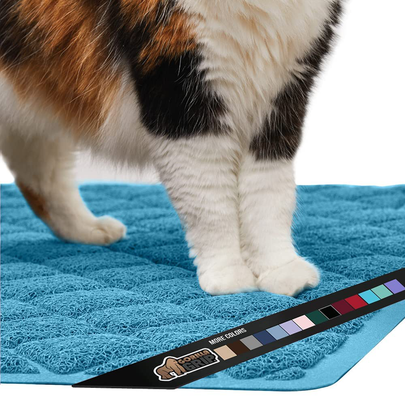 Gorilla Grip Ultimate Cat Litter Mat, Cleaner Floors, Less Waste, Soft on Kitty Paws, Easy Clean Trapper, Large Size Liner Trap Mats, Scatter Control, Traps Mess from Box, Accessories for Cats Animals & Pet Supplies > Pet Supplies > Cat Supplies > Cat Litter Gorilla Grip Dark Turquoise Half Circle (30" x 20") 