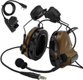 TAC-SKY Tactical Headset Comta II Helmet Version Noise Reduction Sound Pick Up for Airsoft Activities (Coyote Brown)  TS TAC-SKY Coyote Brown  