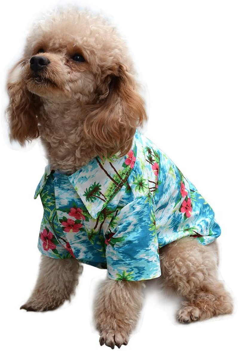EXPAWLORER Hawaiian Pet Dog Polo T Shirts Cute for Small to Medium Puppy Cats Cool Summer Custom Vest Animals & Pet Supplies > Pet Supplies > Cat Supplies > Cat Apparel EXPAWLORER Hawaiian Flower X-Large 