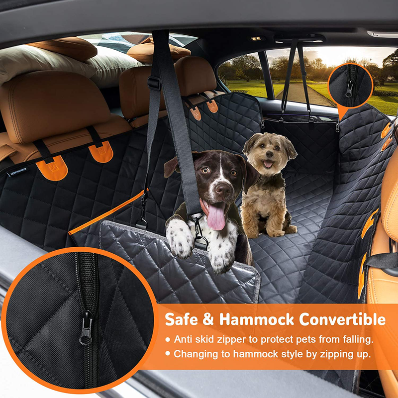 URPOWER Dog Seat Cover Car Seat Cover for Pets 100% Waterproof Pet Seat Cover Hammock 600D Heavy Duty Scratch Proof Nonslip Durable Soft Pet Back Seat Covers for Cars Trucks and SUVs Vehicles & Parts > Vehicle Parts & Accessories > Motor Vehicle Parts > Motor Vehicle Seating URPOWER   