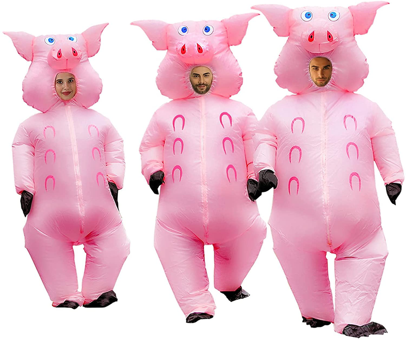 Inflatable Pig Costume Christmas Costumes Fancy Dress Masquerade Funny Cosplay Party Clothes for Adult (1pcs)