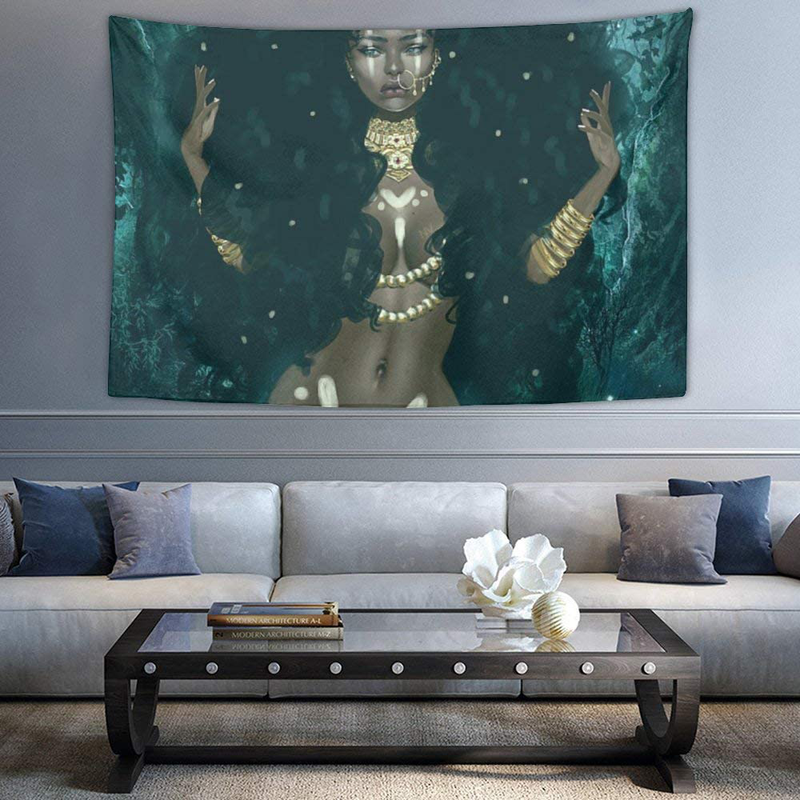 NiYoung Hippie Hippy Large Wall Hanging Throw Tapestries, Bohemian Mandala Wall Tapestry for Living Room Bedroom Dorm Room Collage Dorm Apartment Bedding, Lesbian Moon Goddess Pride Gay LGBT Girl Art Home & Garden > Decor > Artwork > Decorative Tapestries NiYoung African American Black Woman Bikini Girl Art 40 x 60 inches 