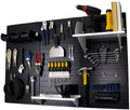 Pegboard Organizer Wall Control 4 ft. Metal Pegboard Standard Tool Storage Kit with Galvanized Toolboard and Black Accessories Hardware > Hardware Accessories > Tool Storage & Organization Wall Control Black Pegboard with White Accessories Storage 