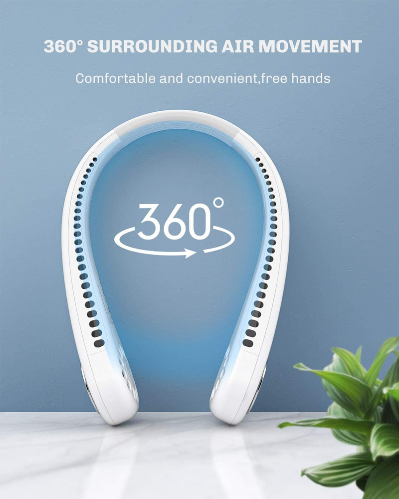 GAIATOP Personal Neck Fan,Rechargeable Hands Free Bladeless Portable Mini Fans,3 Speeds 48 Air Outlet,Free Adjustment Personal Cooling Fan,Wearable Neck Fan Suitable for Traveling,Sports, Office Electronics > Computers > Handheld Devices gaiatop   