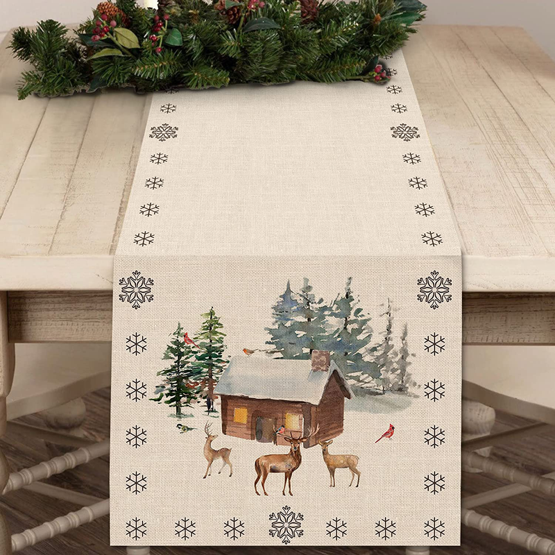 Seliem Red Pink Valentine’S Day XOXO Table Runner, Love Heart Tabletop Scarf Home Buffalo Check Plaid Kitchen Decor, Anniversary Wedding Holiday Rustic Burlap Dining Decorations Party Supply 13 X 72 Home & Garden > Decor > Seasonal & Holiday Decorations Seliem Woodland  