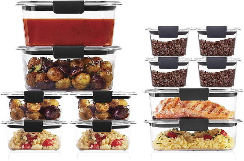 Rubbermaid Brilliance Storage 44-Piece Plastic Lids | BPA Free, Leak Proof Food Container, Clear