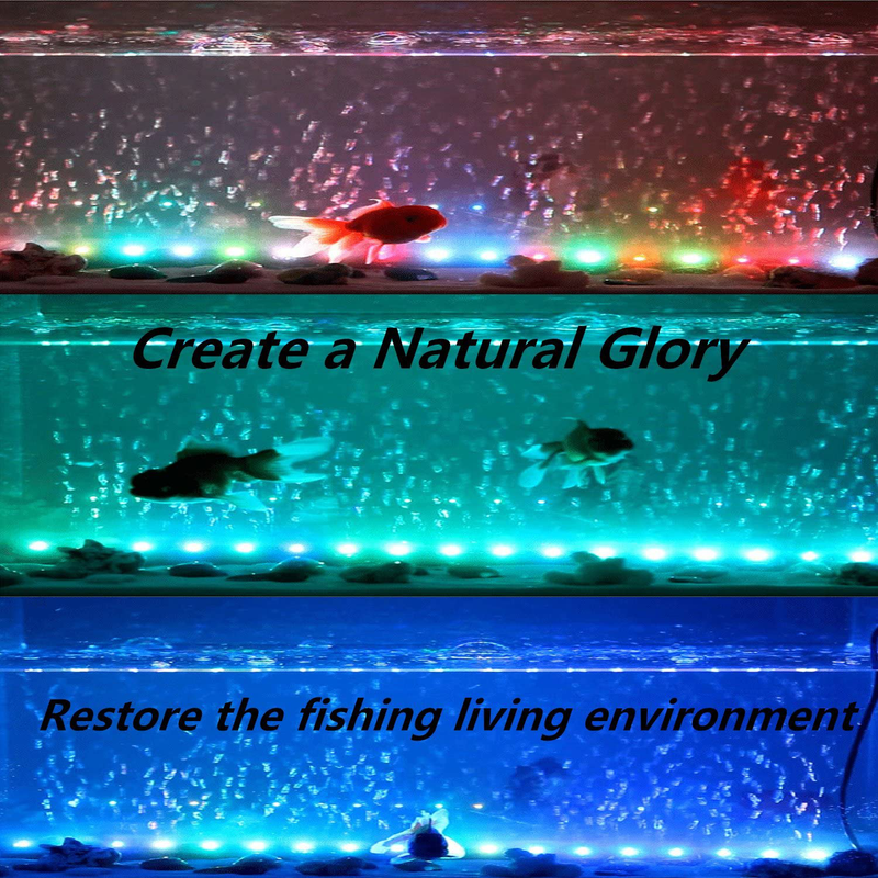 COVOART LED Aquarium Light, Fish Tank Light RGB Color Underwater Light Submersible Crystal Glass Lights Animals & Pet Supplies > Pet Supplies > Fish Supplies > Aquarium Lighting COVOART   