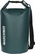 MARCHWAY Floating Waterproof Dry Bag 5L/10L/20L/30L/40L, Roll Top Sack Keeps Gear Dry for Kayaking, Rafting, Boating, Swimming, Camping, Hiking, Beach, Fishing  MARCHWAY Blackish Green 20L 