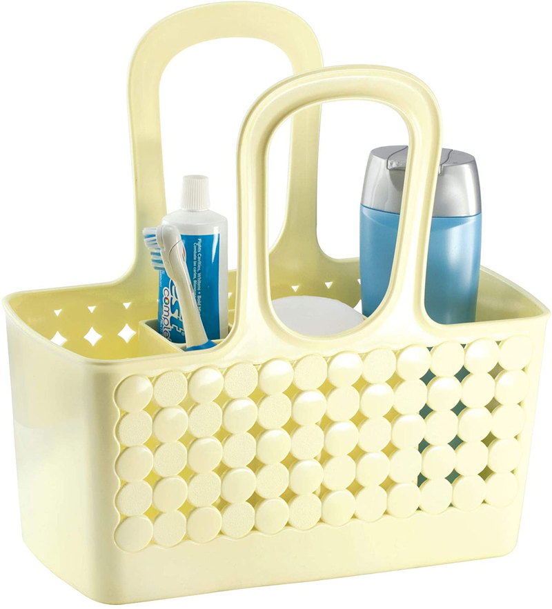 Idesign Orbz Bathroom Shower Tote for Shampoo, Cosmetics, Beauty Products - Small, Divided, Coral Sporting Goods > Outdoor Recreation > Camping & Hiking > Portable Toilets & Showers iDesign Lemon  