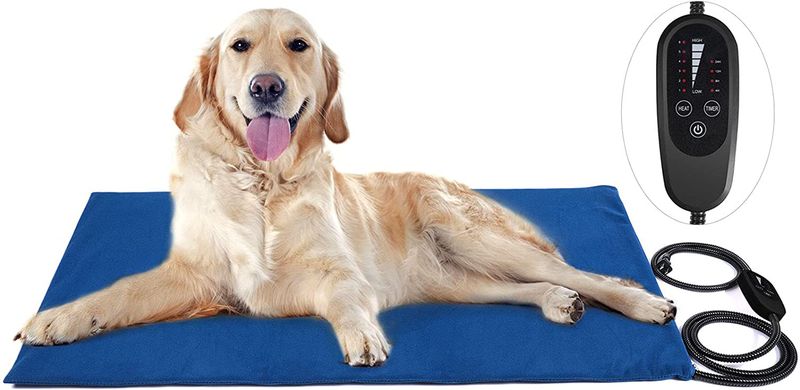 Pet Heating Pad for Dogs & Cats, [2022 Extra Large Design] Adjustable Warming Mat 4 Timers with Auto Shut Off, [Overheat Protection & IP67 Waterproof] Self Heated Bed Blanket for Puppies Animals & Pet Supplies > Pet Supplies > Dog Supplies > Dog Beds stohot L(24Wx35L)  