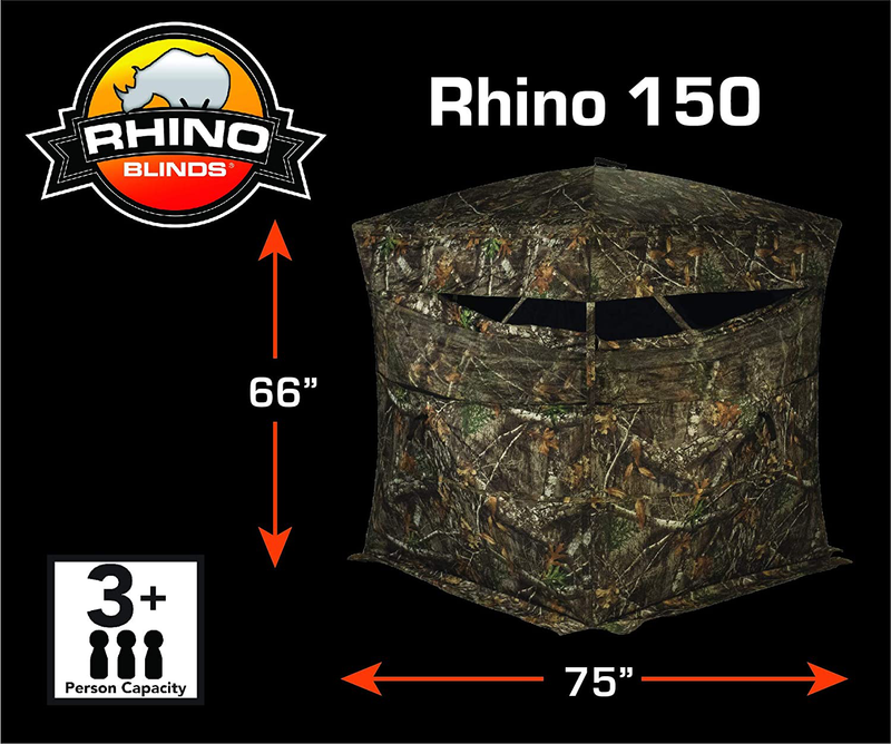 Rhino Blinds R150 3 Person Hunting Ground Blind  Rhino Blinds   