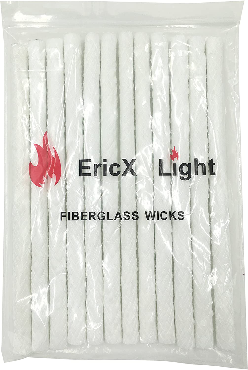 EricX Light Long Life Fiberglass Replacement Wicks for Tiki Torch - 12 Piece - 0.5 by 9.85 Inch Home & Garden > Lighting Accessories > Oil Lamp Fuel EricX Light Default Title  