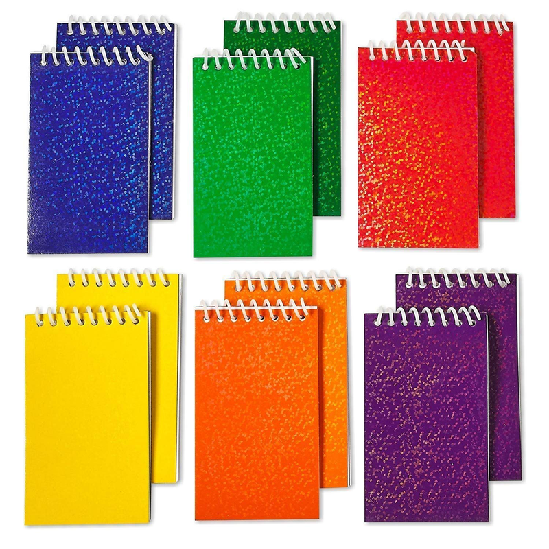 Kicko Mini Spiral Prism Notepads - 2.25 X 3.5 Inches - 20 Pages Each - 24 Pack - Assorted Colors Mini Spiral Bound Memo Pad, Pocket Size - for Kids Great Party Favors, Bag Stuffers, Fun, Gift, Prize Home & Garden > Decor > Seasonal & Holiday Decorations KOL DEALS   