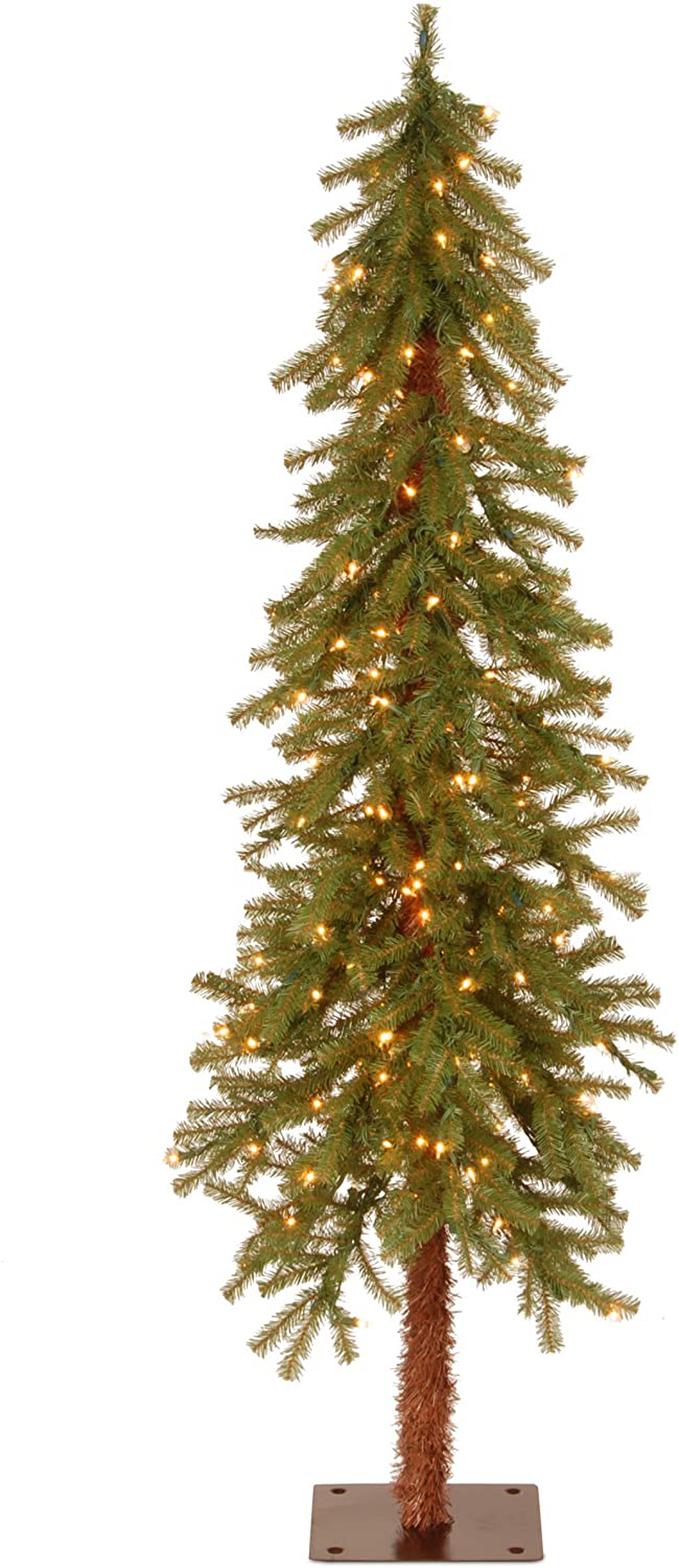 National Tree Company lit Artificial Christmas Tree Includes Pre-strung White Lights and Stand, Hickory Cedar Slim-5 ft Home & Garden > Decor > Seasonal & Holiday Decorations > Christmas Tree Stands National Tree Company Tree 5 ft 