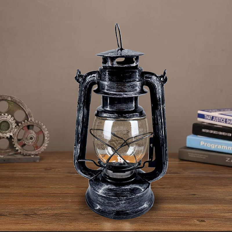 rnuie Oil Lamps for Indoor and Outdoor Use,Rustic Kerosene Vintage Burning Lantern Lamp,Decorative Hanging Hurricane Lamp Home & Garden > Lighting Accessories > Oil Lamp Fuel rnuie   