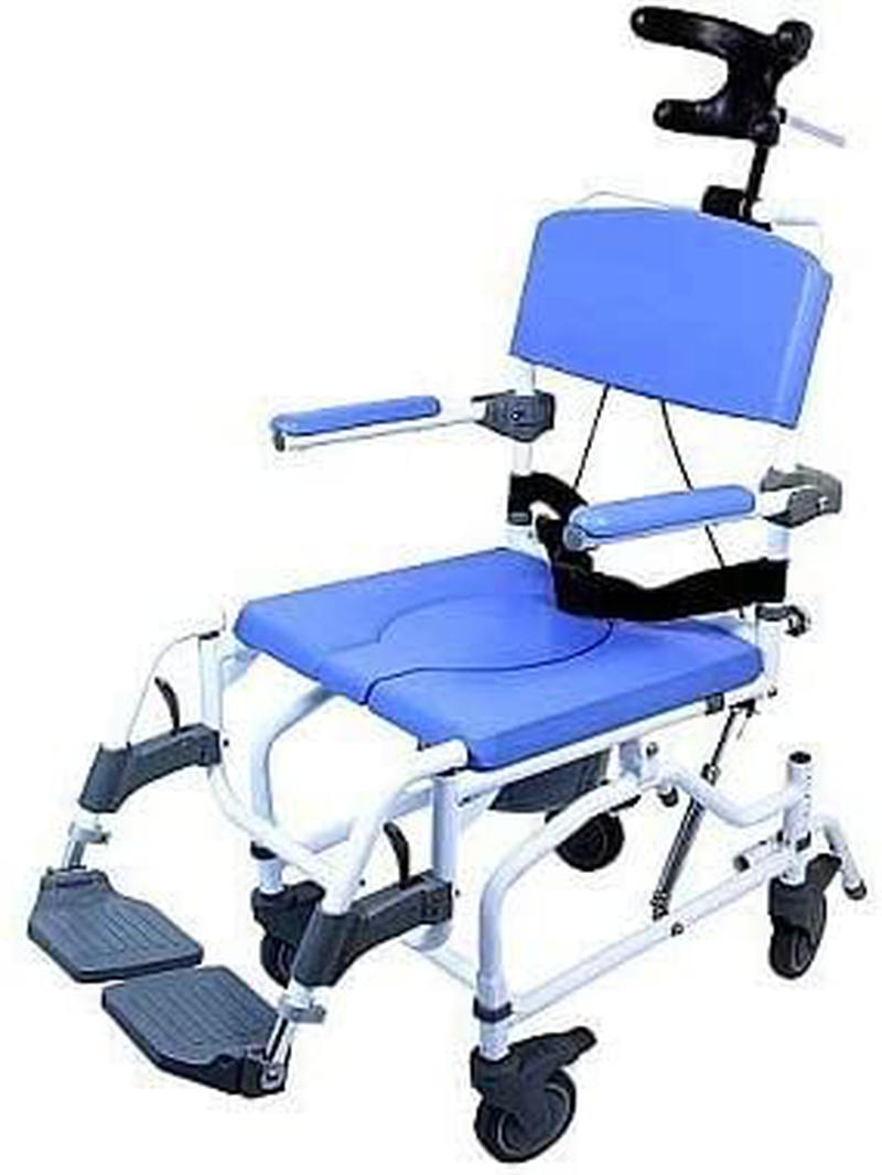Ezee Life Tilt Shower Rehab Commode Bath Toilet Transport Chair with 5" Casters Aluminum 190 TILT Sporting Goods > Outdoor Recreation > Camping & Hiking > Portable Toilets & ShowersSporting Goods > Outdoor Recreation > Camping & Hiking > Portable Toilets & Showers EZee Life Commode   