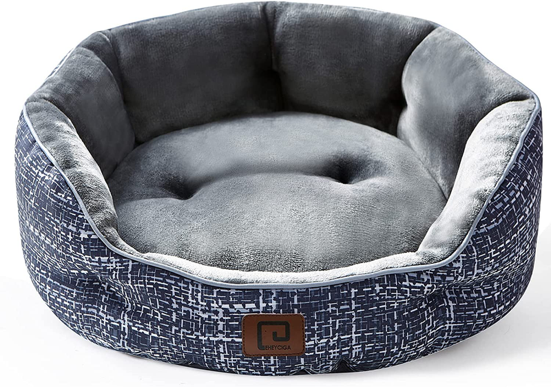 EHEYCIGA Dog Beds for Indoor Small Dogs or Cats 20 Inches round Flannel Fbric with Anti-Slip Oxford Bottom, Machine Washable Dog Bed for All Seasons Animals & Pet Supplies > Pet Supplies > Dog Supplies > Dog Beds EHEYCIGA   