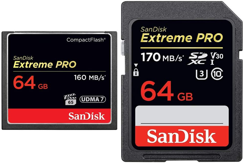 SanDisk Extreme PRO 64GB Compact Flash Memory Card UDMA 7 Speed Up To 160MB/s - SDCFXPS-064G-X46 Electronics > Electronics Accessories > Memory > Flash Memory > Flash Memory Cards SanDisk Memory Card + 64GB Memory Card 64GB 