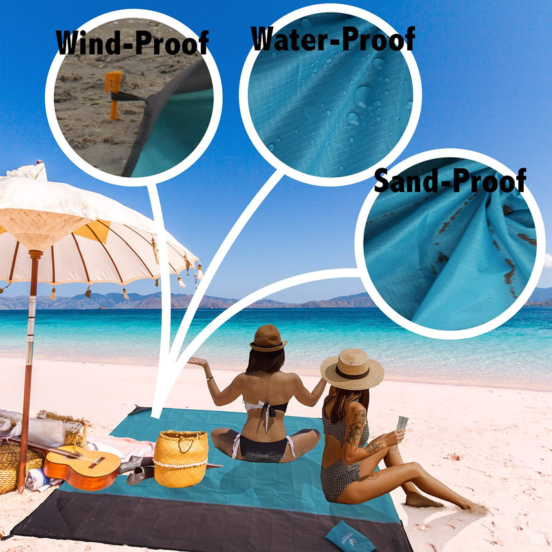Large Beach Blanket Sandproof Waterproof - Beach Picnic Blanket for Family - Lightweight Sand Blanket - Foldable and Compact Sand Mat - Beach Mat Sand Free Waterproof for A Perfect Day Out Home & Garden > Lawn & Garden > Outdoor Living > Outdoor Blankets > Picnic Blankets Urban Belanian   