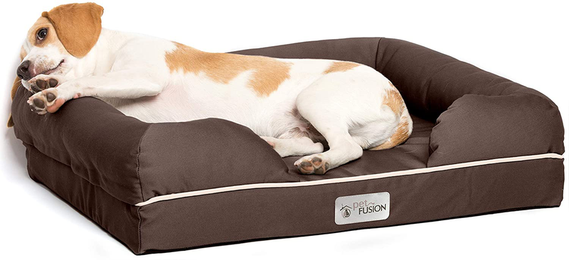 PetFusion Ultimate Dog Bed, Solid CertiPur-US Memory Foam Orthopedic Dog Bed, 3 Colors & 4 Sizes, Medium Firmness Pillow, Waterproof Dog Bed Liner & Breathable Cover, Cert Skin Contact Safe, 3yr Warr Animals & Pet Supplies > Pet Supplies > Dog Supplies > Dog Beds PetFusion, LLC. Chocolate Brown Small (25 in x 20 in) 