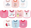 Hudson Baby Unisex Baby Cotton Terry Drooler Bibs with Fiber Filling