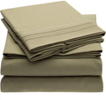 Mellanni California King Sheets - Hotel Luxury 1800 Bedding Sheets & Pillowcases - Extra Soft Cooling Bed Sheets - Deep Pocket up to 16" - Wrinkle, Fade, Stain Resistant - 4 PC (Cal King, Persimmon) Home & Garden > Linens & Bedding > Bedding Mellanni Olive Green Full 