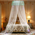 Topyuan Princess Mosquito Net for Bed, 4 Colors LED String Lights Canopy Bed Curtain Netting for Baby, Kids, Girls or Adults. 1 Entry,For Single to King Size Beds Sporting Goods > Outdoor Recreation > Camping & Hiking > Mosquito Nets & Insect Screens Topyuan White With Lamps 