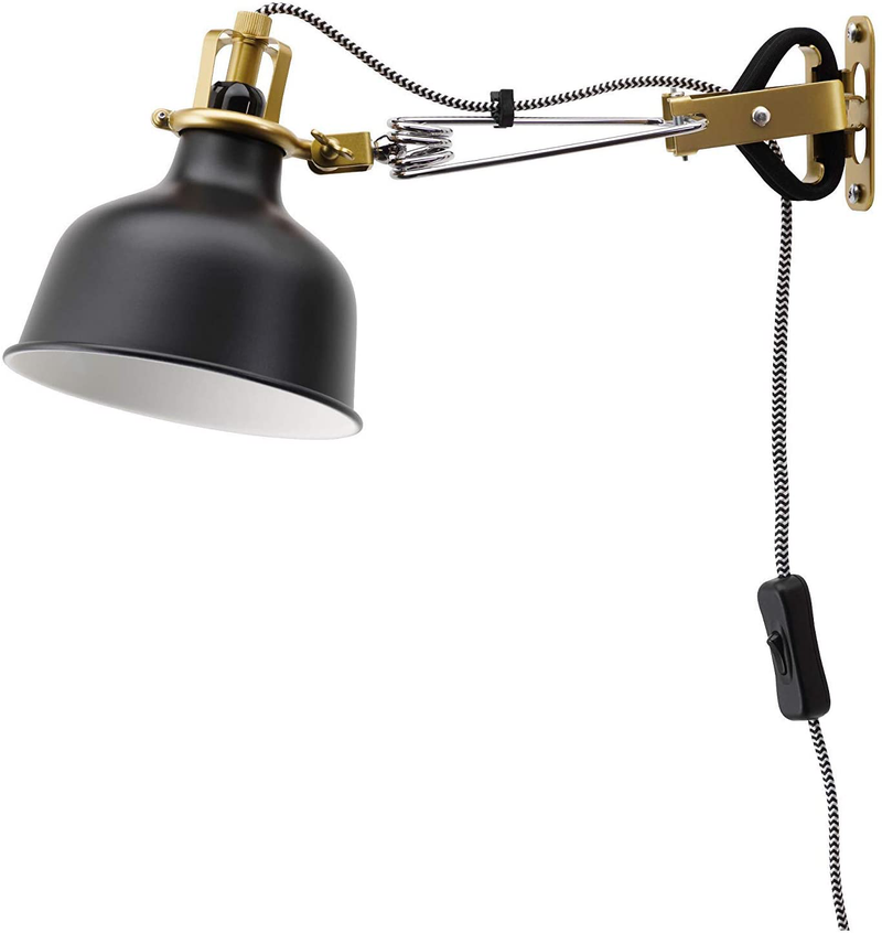 Ikea Clamp Wall Lamp Led (Bulb Included) Black Ranarp
