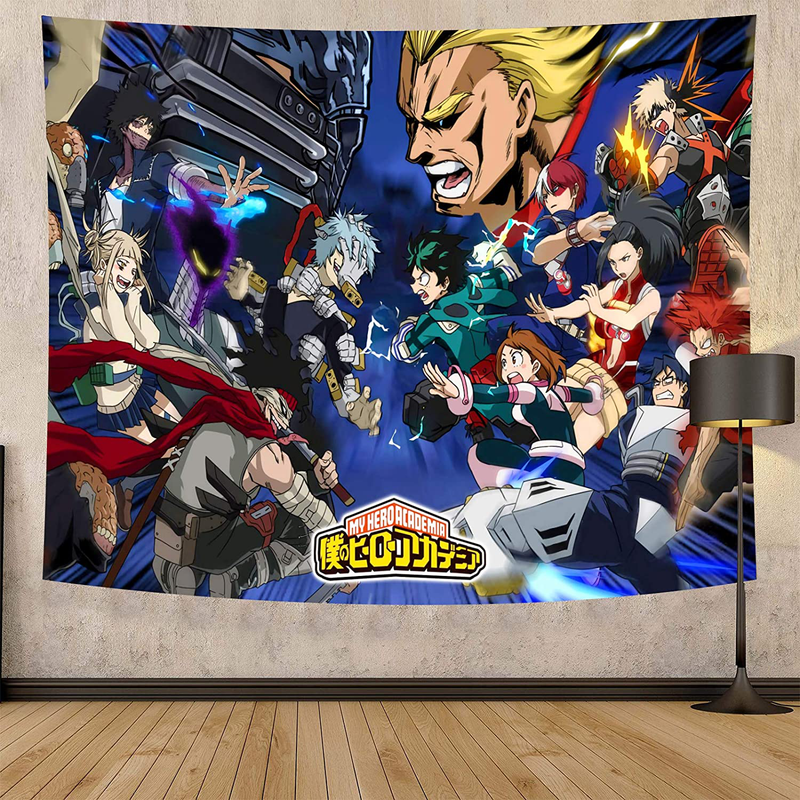 Timimo Anime Poster My Hero Academia-My Hero Academia Tapestry-Anime Tapestry-My Hero Academia Paintings-Can Be In The Living Room, Bedroom, 59 X 80 Inches, Posters And Anime Fans Favorite (Hero Academia Anime Tapestry, 60 x 80in)  Timimo Hero Academia Wallpapers 60 x 80in 