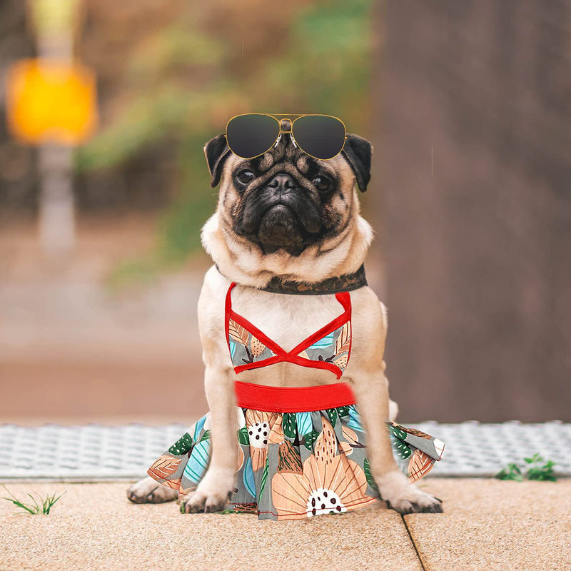 Dog Bikini Swimsuit, Pet Bikini Swimming Dress Puppy Bathing Suit Stylish Beach Swimsuit Cat Costumes Pet Clothes for Dog Cat Summer Clothes(S) Animals & Pet Supplies > Pet Supplies > Cat Supplies > Cat Apparel lehorra   