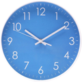 Modern Simple Wall Clock Indoor Non-Ticking Silent Sweep Movement Wall Clock for Office, Bathroom, Living Room Decorative 10 Inch Teal Home & Garden > Decor > Clocks > Wall Clocks Epy Huts Blue  