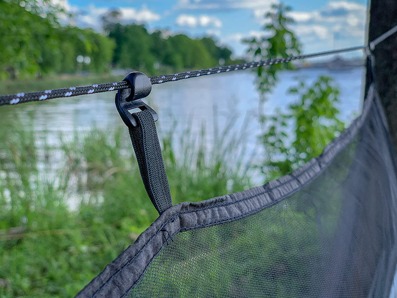 Peak & Co. Hammock Bug & Mosquito Net 12' with Water Resistant Bag & Guyline Adjusters. Fits All Single/Double Camping Hammocks. Compact. Lightweight. Fast/Easy Setup. Dual Sides Zippers Sporting Goods > Outdoor Recreation > Camping & Hiking > Mosquito Nets & Insect Screens Peak & Co.   