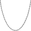 LIFETIME JEWELRY 2Mm Rope Chain Necklace 24K Real Gold Plated for Women and Men Home & Garden > Decor > Seasonal & Holiday Decorations KOL DEALS White Gold 22.0 Inches 