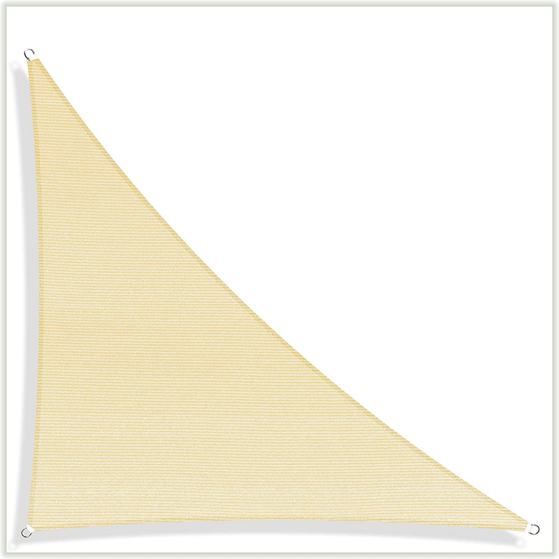 ColourTree 12' x 12' x 12' Blue Sun Shade Sail Triangle Canopy Awning Shelter Fabric Cloth Screen - UV Block UV Resistant Heavy Duty Commercial Grade - Outdoor Patio Carport - (We Make Custom Size)