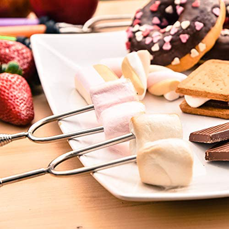 Marshmallow Roasting Sticks Kit-Telescoping Stainless Steel Cookware Set Forks for Smores & Best Camping Accessories for Kids over Campfire & Hot Dog Fire Pit Cooking Sporting Goods > Outdoor Recreation > Camping & Hiking > Camping Tools Arres   