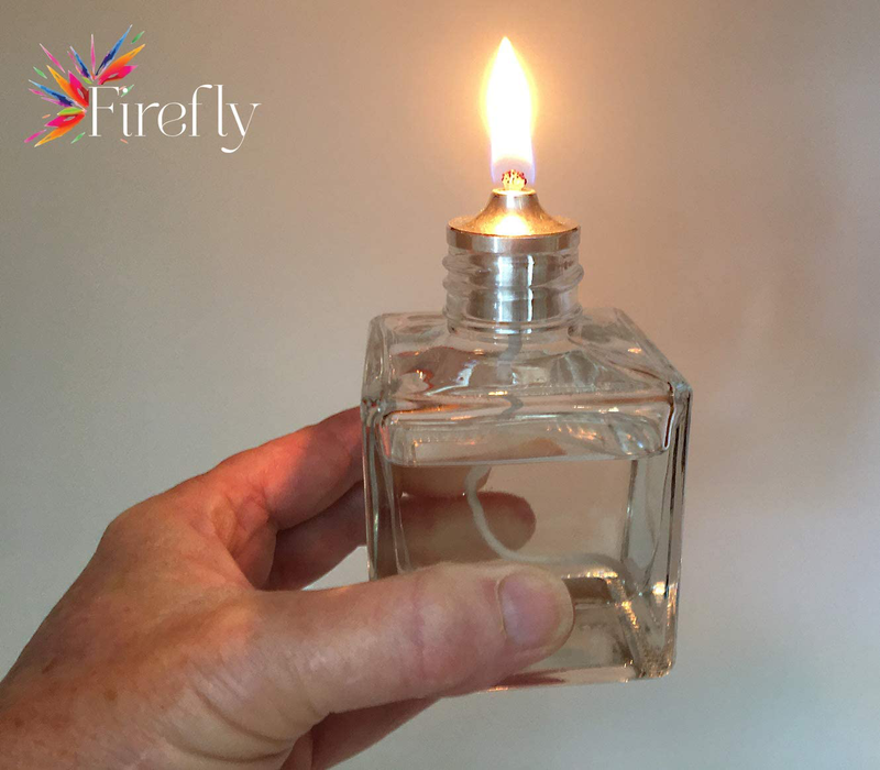 Firefly Aura Petite Square Refillable Glass Oil Lamp - Strong Soda Glass