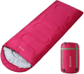 Sleeping Bag - 4 Seasons Warm Cold Weather Lightweight, Portable, Waterproof Sleeping Bag with Compression Sack for Adults & Kids - Indoor & Outdoor: Camping, Backpacking, Hiking Sporting Goods > Outdoor Recreation > Camping & Hiking > Sleeping Bags SOULOUT Pink/Left Zipper single 