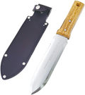 Nisaku NJP650 Hori-Hori Weeding & Digging Knife, Authentic Tomita (Est. 1960) Japanese Stainless Steel, 7.25" Blade, Wood Handle