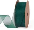 LaRibbons 1 Inch Sheer Organza Ribbon - 25 Yards for Gift Wrappping, Bouquet Wrapping, Decoration, Craft - Rose Arts & Entertainment > Hobbies & Creative Arts > Arts & Crafts > Art & Crafting Materials > Embellishments & Trims > Ribbons & Trim LaRibbons Green 1 inch x 25 Yards 