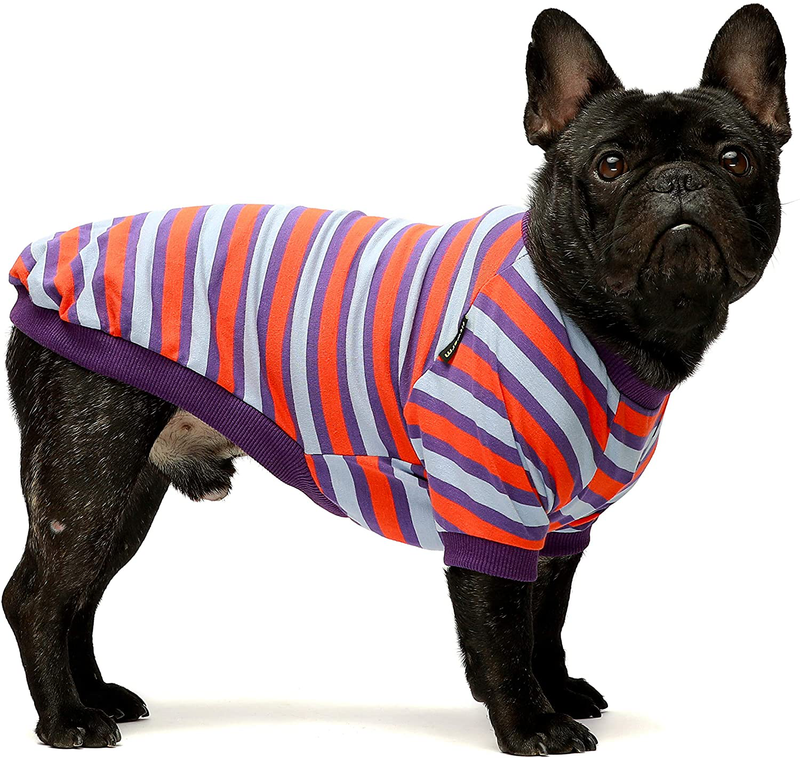 Fitwarm 2-Pack 100% Cotton Striped Dog Shirts for Dog Clothes Puppy T-Shirts Cat Tee Breathable Strechy Animals & Pet Supplies > Pet Supplies > Cat Supplies > Cat Apparel Fitwarm   