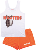 Ripple Junction Hooters Hooters Girl Outfit Costume Apparel & Accessories > Costumes & Accessories > Costumes Ripple Junction White/Orange XX-Large 