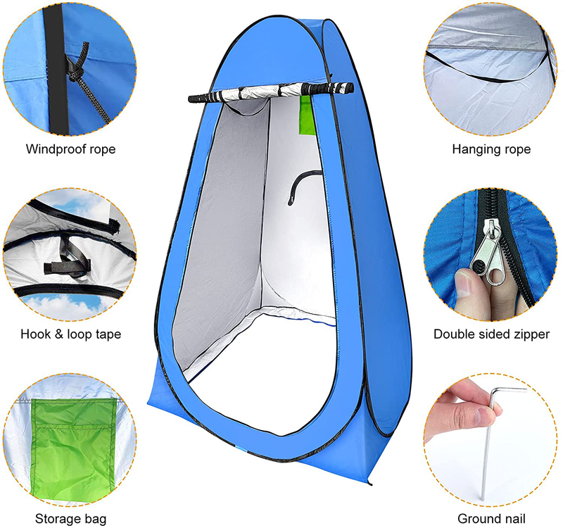 ELECLAND Pop up Tent Privacy Tent Portable Camping Shower Tent Changing Tent Toilet Tent for Camping, Fishing, Outdoor, Dressing, Bathing Sporting Goods > Outdoor Recreation > Camping & Hiking > Portable Toilets & ShowersSporting Goods > Outdoor Recreation > Camping & Hiking > Portable Toilets & Showers ELECLAND   