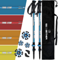 G2 Hiker Trekking Hiking Poles Telescopic / Aluminum Alloy / Comfort BMM Handle / Foam Padded Wrist Strap/ Auto-Adjustable Strap / Quick Flip Lock / Snow Baskets Attached (Pack of 2 Poles), Orange/Blue/Yellow/Red Available Sporting Goods > Outdoor Recreation > Camping & Hiking > Hiking Poles G2 GO2GETHER Blue  