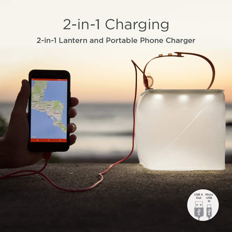 Luminaid Packlite Max 2-In-1 Camping Lantern and Phone Charger | for Backpacking, Emergency Kits and Travel | as Seen on Shark Tank Sporting Goods > Outdoor Recreation > Camping & Hiking > Camping Tools LuminAID   